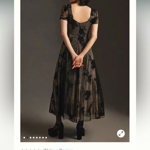 Geisha Designs Floral Appliqué Dress